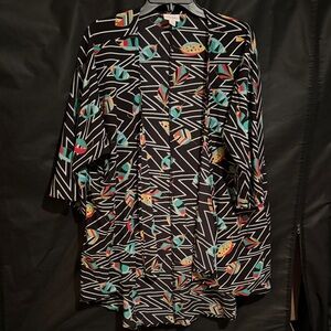 Colorful Geometric Patterned Kimono